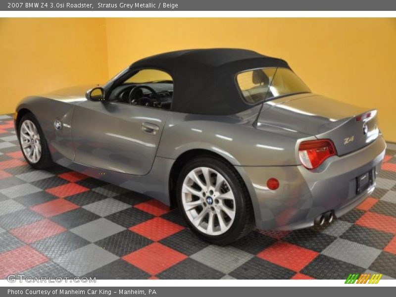 Stratus Grey Metallic / Beige 2007 BMW Z4 3.0si Roadster