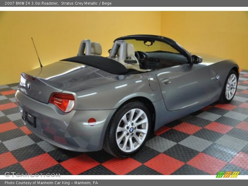 Stratus Grey Metallic / Beige 2007 BMW Z4 3.0si Roadster