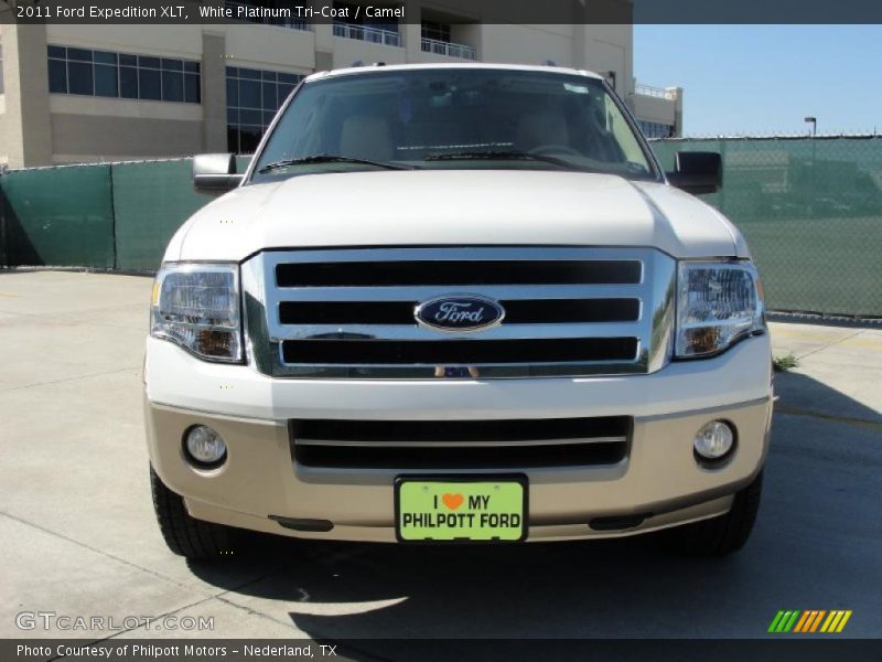 White Platinum Tri-Coat / Camel 2011 Ford Expedition XLT