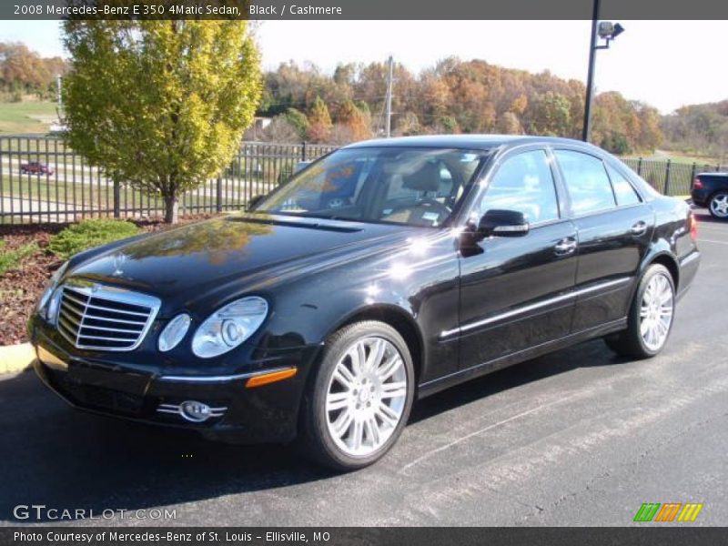 Black / Cashmere 2008 Mercedes-Benz E 350 4Matic Sedan