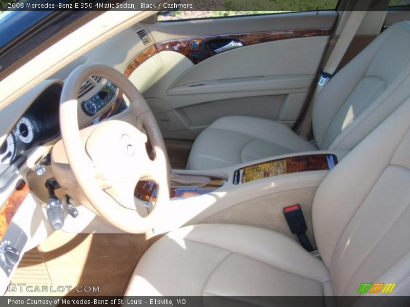 Black / Cashmere 2008 Mercedes-Benz E 350 4Matic Sedan