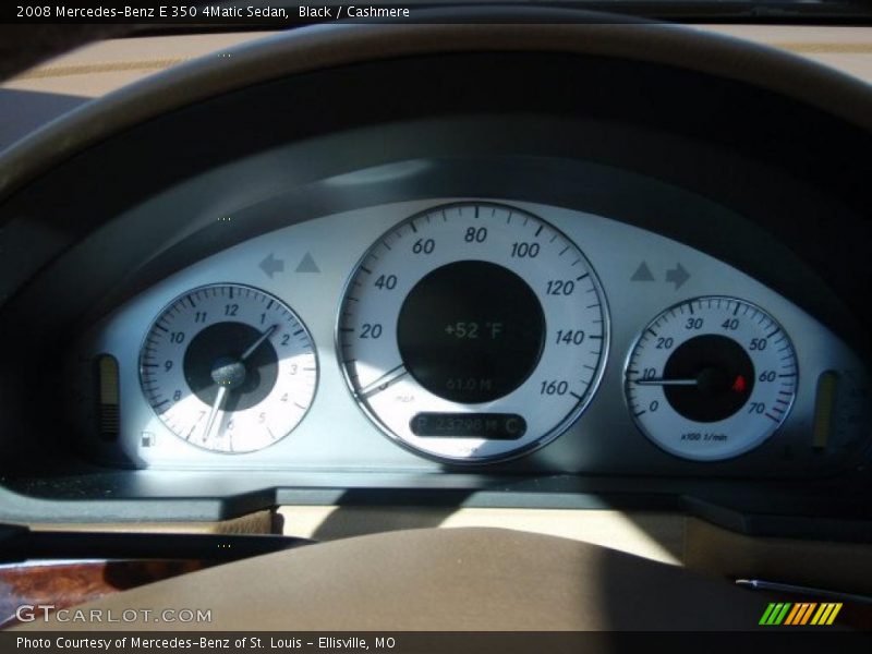 Black / Cashmere 2008 Mercedes-Benz E 350 4Matic Sedan