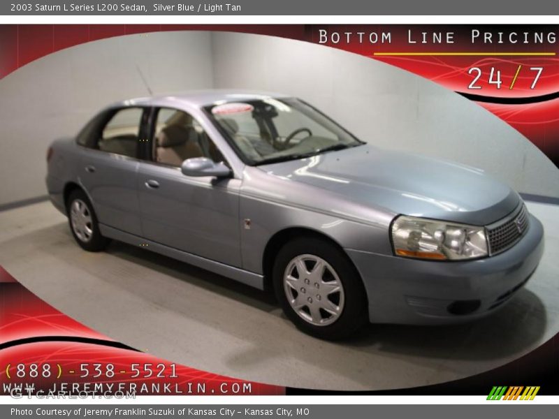 Silver Blue / Light Tan 2003 Saturn L Series L200 Sedan