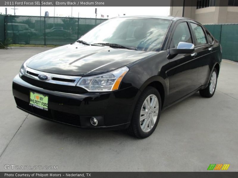 Ebony Black / Medium Stone 2011 Ford Focus SEL Sedan
