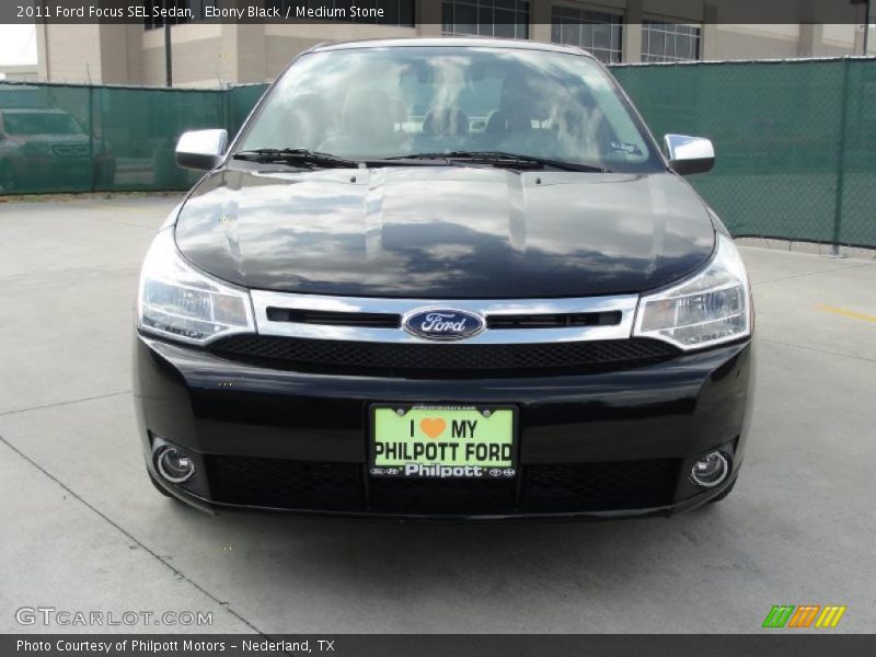 Ebony Black / Medium Stone 2011 Ford Focus SEL Sedan