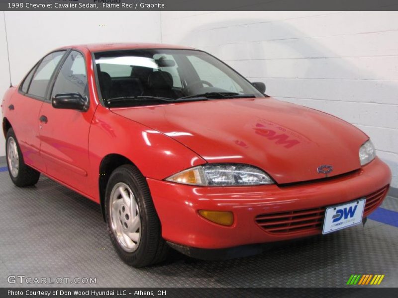 Flame Red / Graphite 1998 Chevrolet Cavalier Sedan