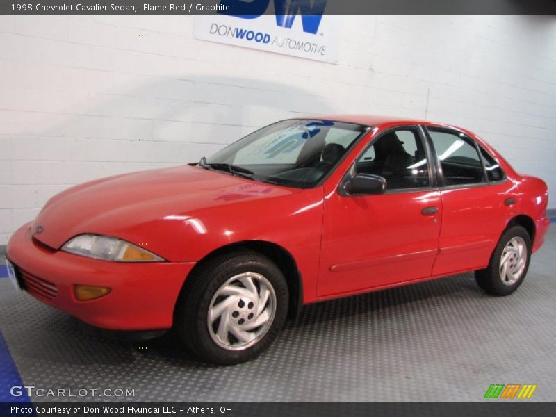 Flame Red / Graphite 1998 Chevrolet Cavalier Sedan