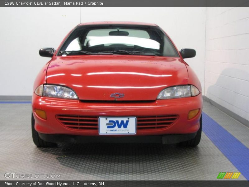 Flame Red / Graphite 1998 Chevrolet Cavalier Sedan