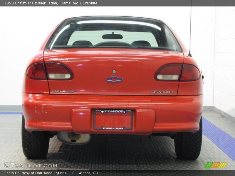 Flame Red / Graphite 1998 Chevrolet Cavalier Sedan