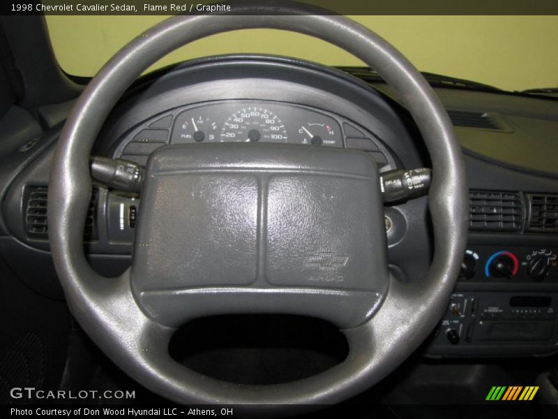 Flame Red / Graphite 1998 Chevrolet Cavalier Sedan