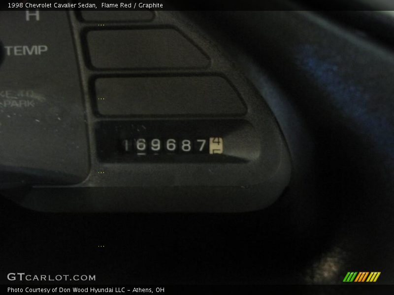 Flame Red / Graphite 1998 Chevrolet Cavalier Sedan