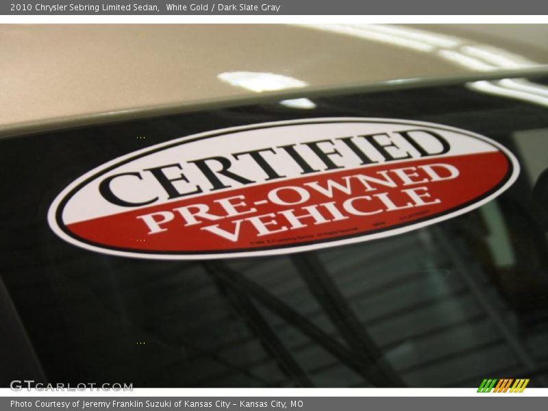 White Gold / Dark Slate Gray 2010 Chrysler Sebring Limited Sedan
