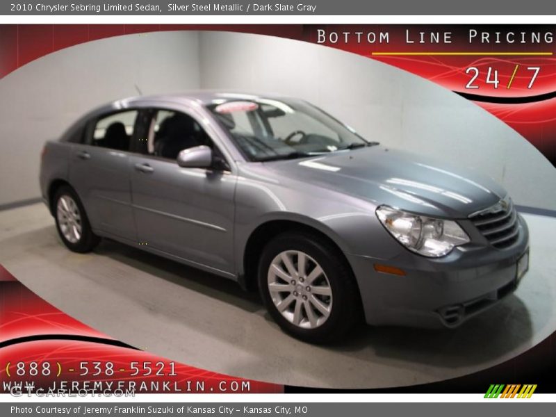 Silver Steel Metallic / Dark Slate Gray 2010 Chrysler Sebring Limited Sedan