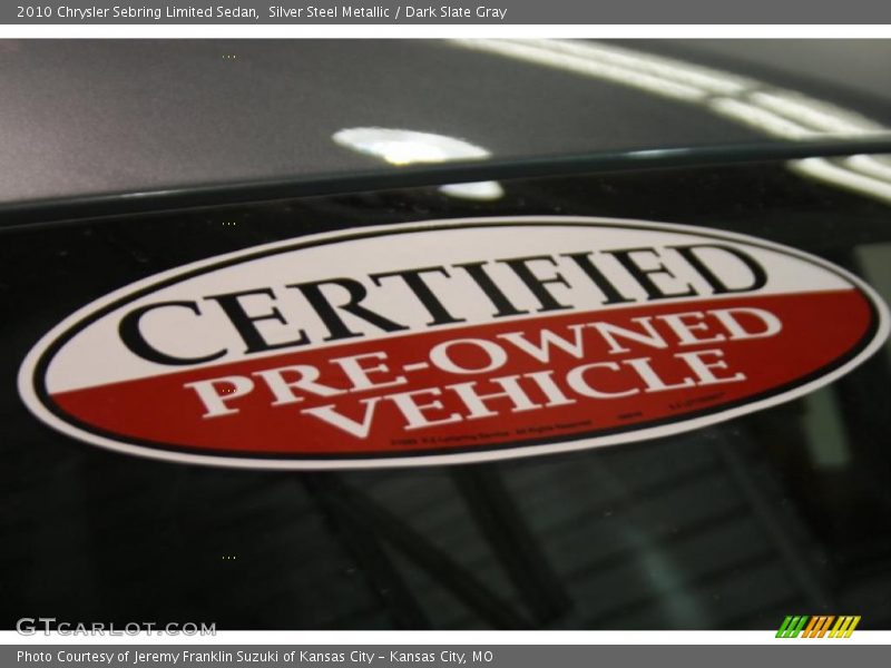 Silver Steel Metallic / Dark Slate Gray 2010 Chrysler Sebring Limited Sedan