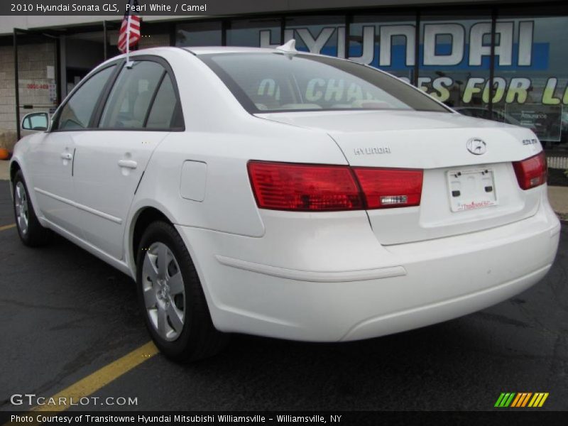 Pearl White / Camel 2010 Hyundai Sonata GLS