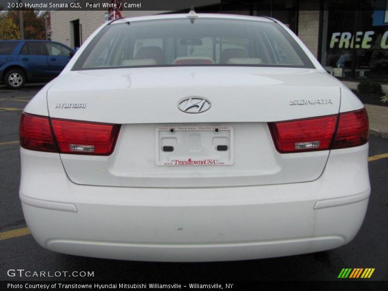 Pearl White / Camel 2010 Hyundai Sonata GLS