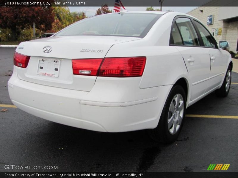 Pearl White / Camel 2010 Hyundai Sonata GLS