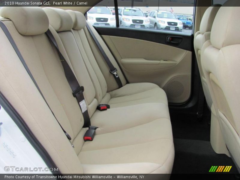 Pearl White / Camel 2010 Hyundai Sonata GLS