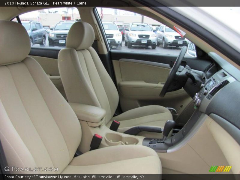 Pearl White / Camel 2010 Hyundai Sonata GLS