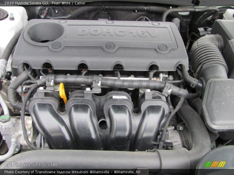 Pearl White / Camel 2010 Hyundai Sonata GLS