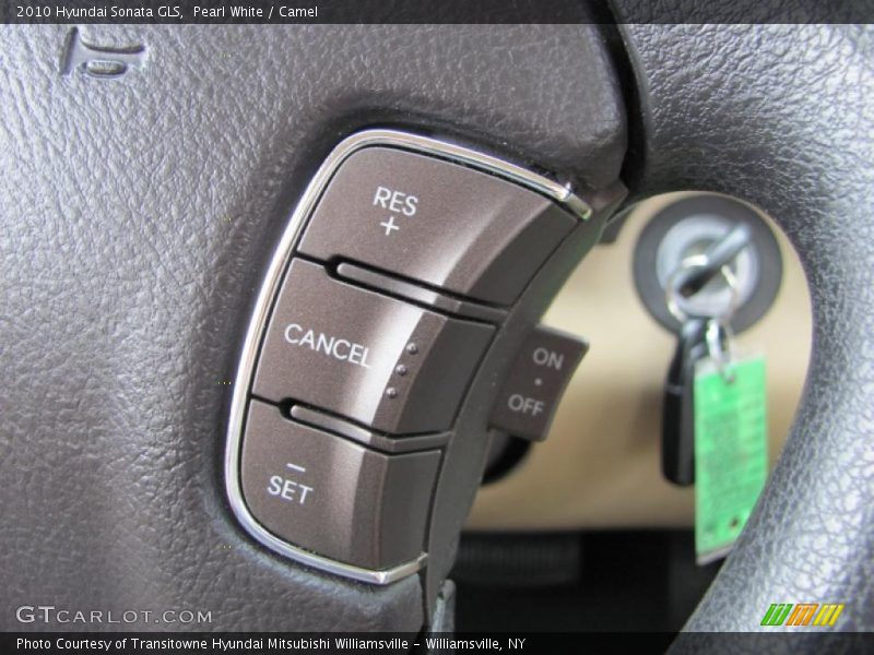 Pearl White / Camel 2010 Hyundai Sonata GLS