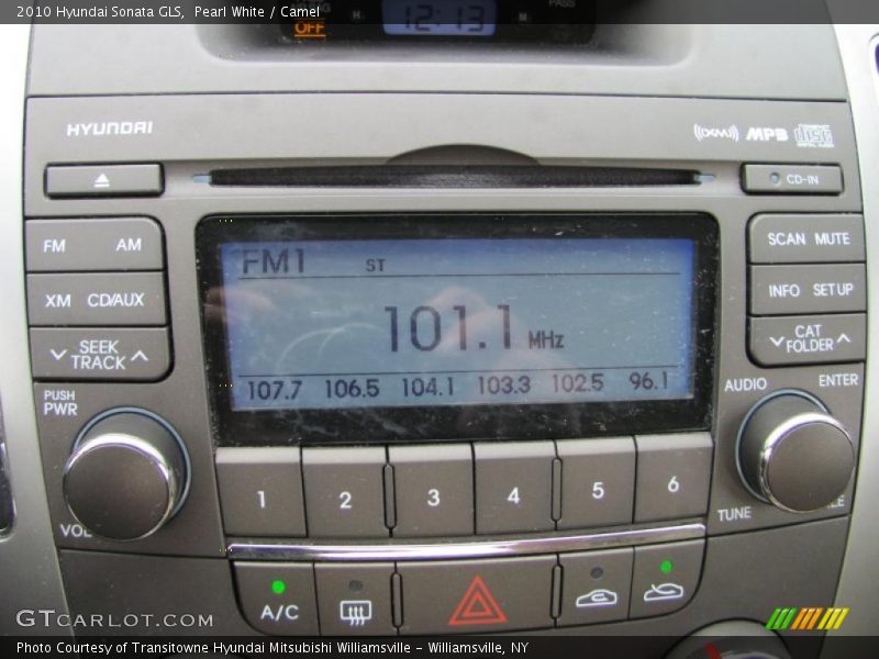 Pearl White / Camel 2010 Hyundai Sonata GLS