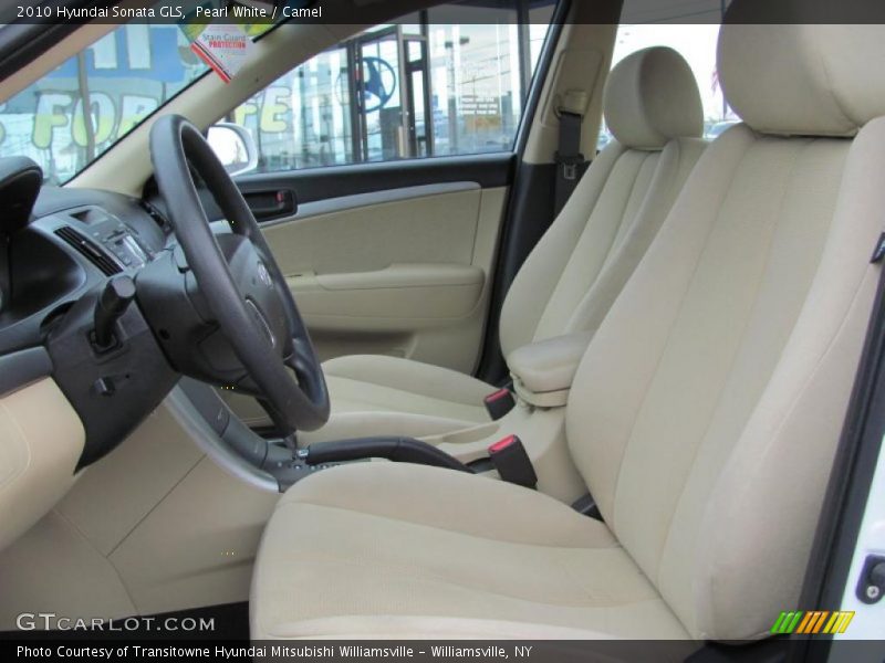 Pearl White / Camel 2010 Hyundai Sonata GLS
