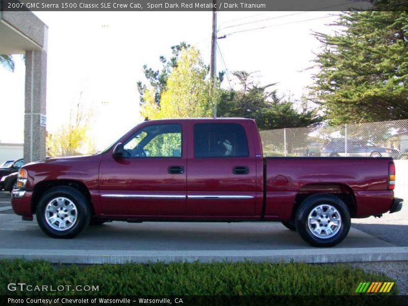 Sport Dark Red Metallic / Dark Titanium 2007 GMC Sierra 1500 Classic SLE Crew Cab