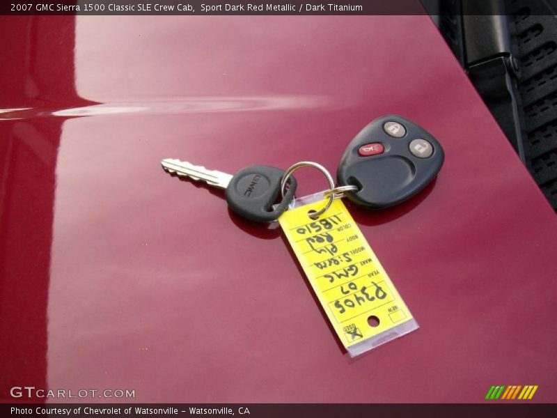 Sport Dark Red Metallic / Dark Titanium 2007 GMC Sierra 1500 Classic SLE Crew Cab