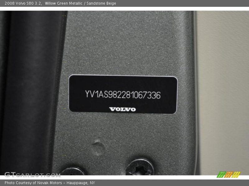 Willow Green Metallic / Sandstone Beige 2008 Volvo S80 3.2