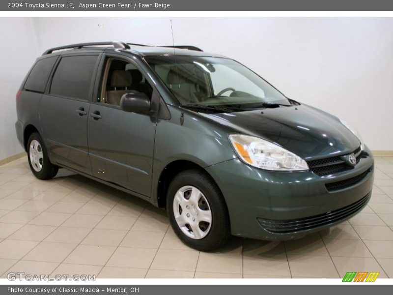 Aspen Green Pearl / Fawn Beige 2004 Toyota Sienna LE