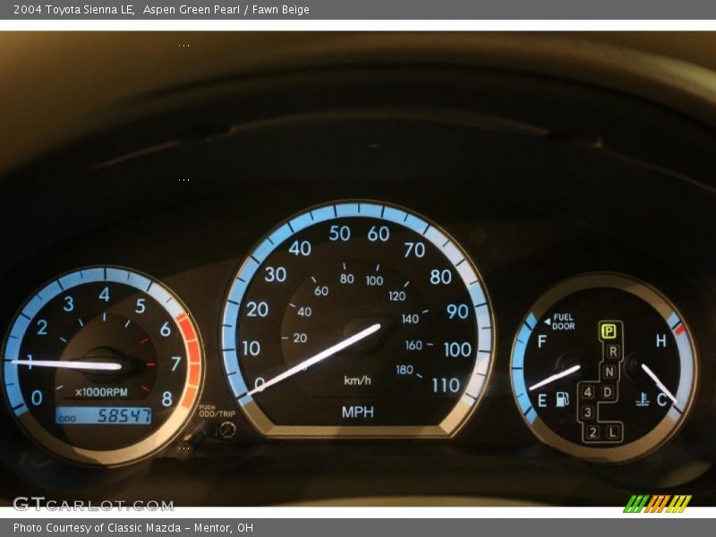 Aspen Green Pearl / Fawn Beige 2004 Toyota Sienna LE