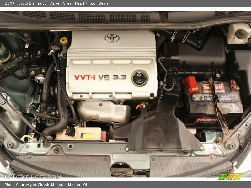 Aspen Green Pearl / Fawn Beige 2004 Toyota Sienna LE