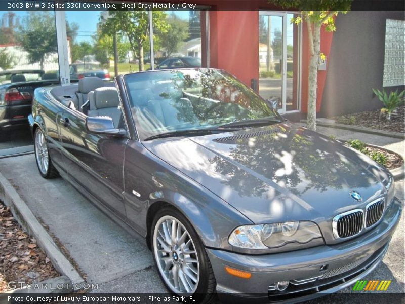 Steel Grey Metallic / Grey 2003 BMW 3 Series 330i Convertible