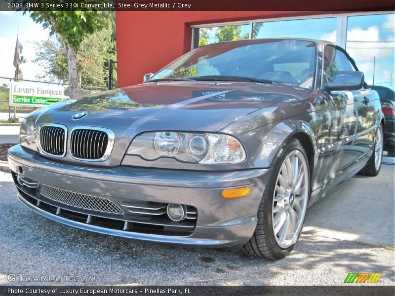 Steel Grey Metallic / Grey 2003 BMW 3 Series 330i Convertible