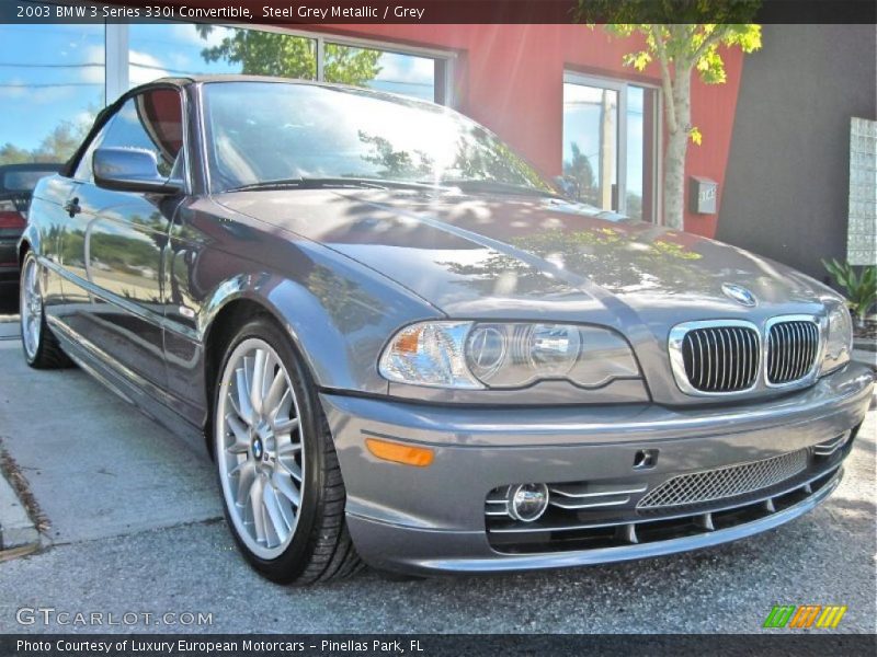 Steel Grey Metallic / Grey 2003 BMW 3 Series 330i Convertible