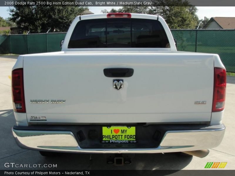 Bright White / Medium Slate Gray 2006 Dodge Ram 2500 Big Horn Edition Quad Cab