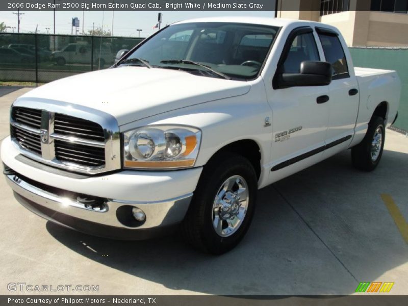 Bright White / Medium Slate Gray 2006 Dodge Ram 2500 Big Horn Edition Quad Cab