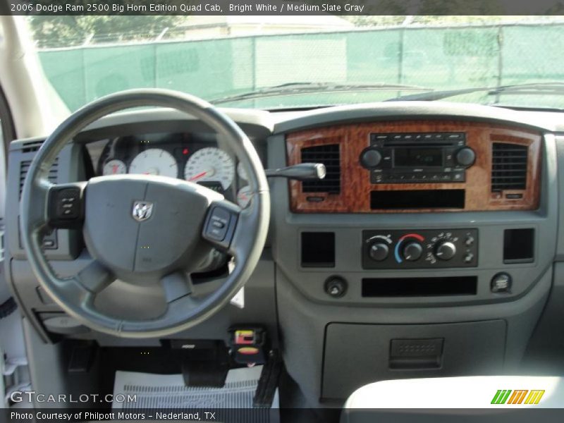 Bright White / Medium Slate Gray 2006 Dodge Ram 2500 Big Horn Edition Quad Cab