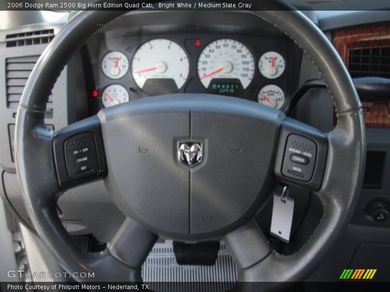 Bright White / Medium Slate Gray 2006 Dodge Ram 2500 Big Horn Edition Quad Cab