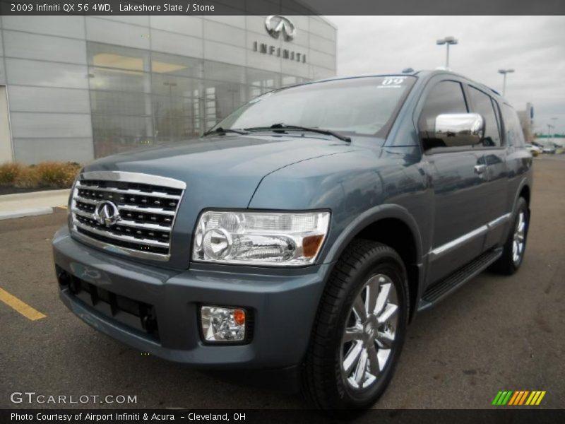 Front 3/4 View of 2009 QX 56 4WD