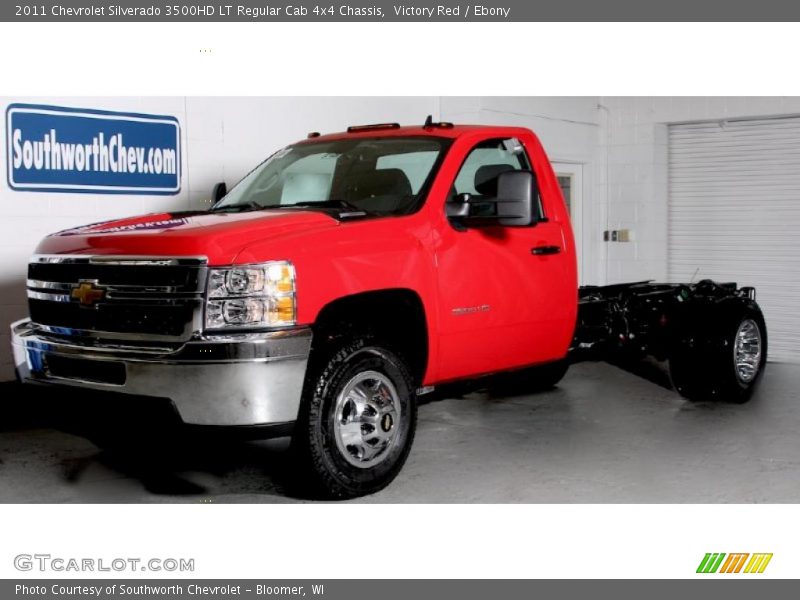 Victory Red / Ebony 2011 Chevrolet Silverado 3500HD LT Regular Cab 4x4 Chassis