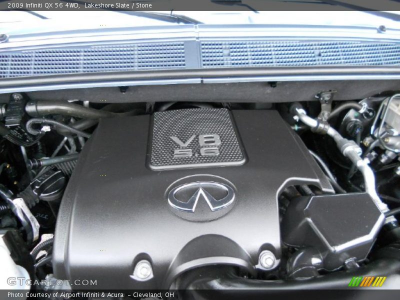  2009 QX 56 4WD Engine - 5.6 Liter DOHC 32-Valve V8