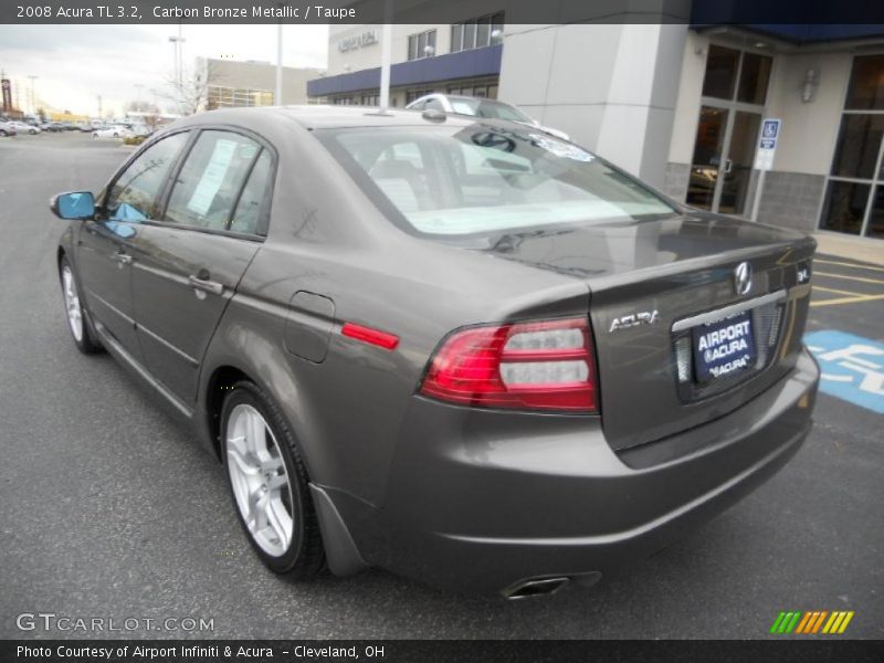 Carbon Bronze Metallic / Taupe 2008 Acura TL 3.2