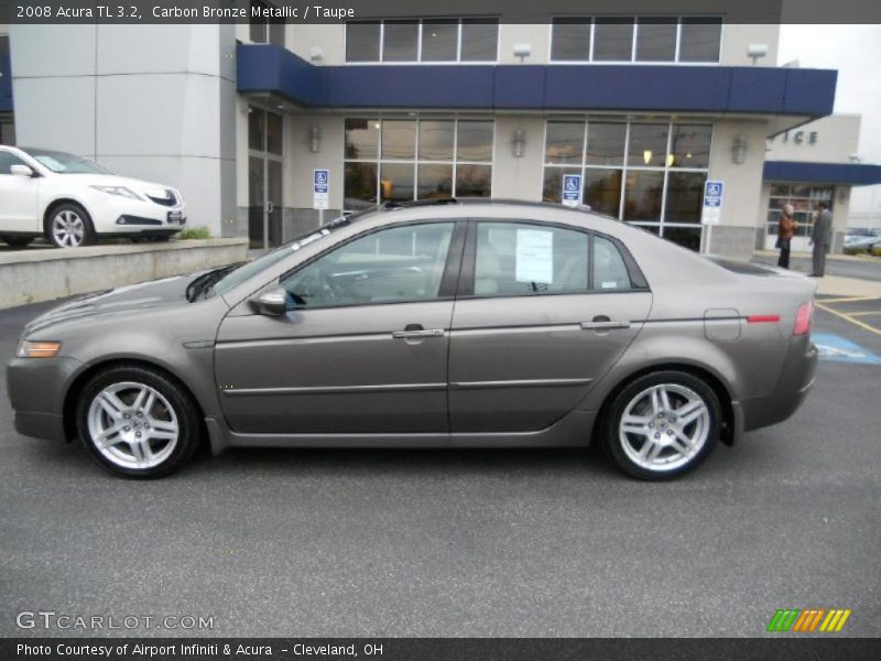 Carbon Bronze Metallic / Taupe 2008 Acura TL 3.2