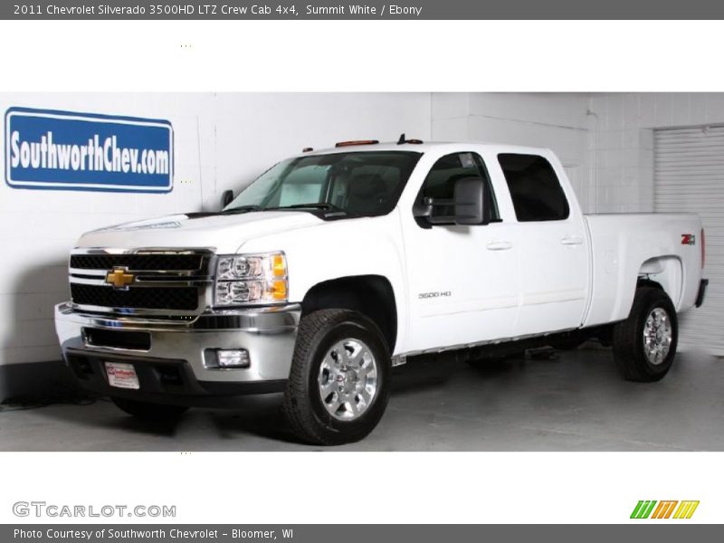 Summit White / Ebony 2011 Chevrolet Silverado 3500HD LTZ Crew Cab 4x4