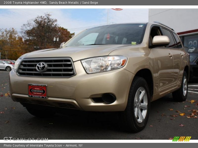 Sandy Beach Metallic / Sand Beige 2008 Toyota Highlander 4WD