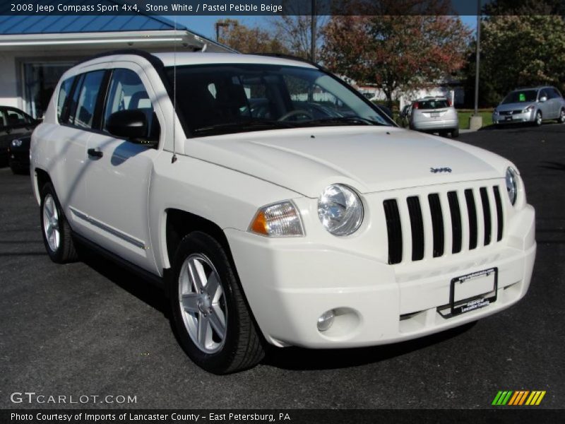 Stone White / Pastel Pebble Beige 2008 Jeep Compass Sport 4x4
