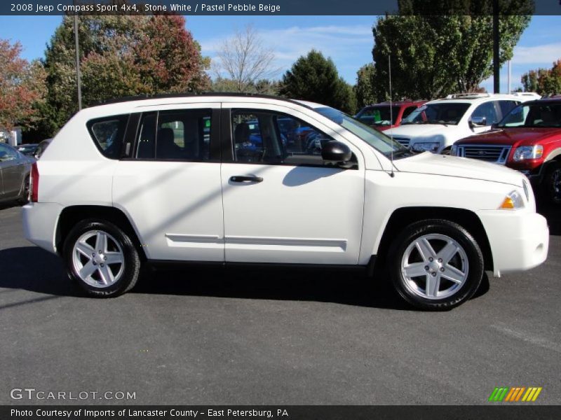 Stone White / Pastel Pebble Beige 2008 Jeep Compass Sport 4x4