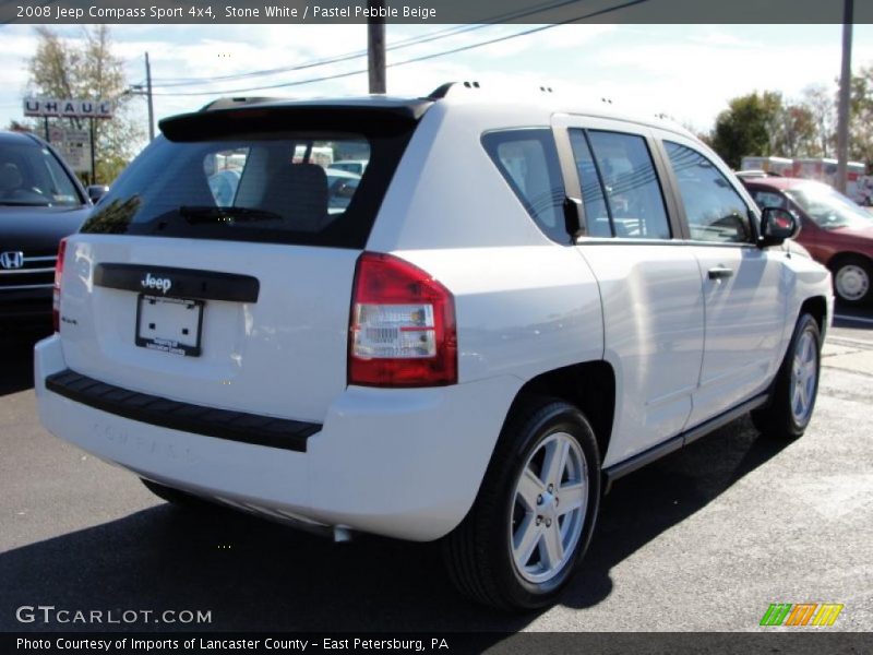 Stone White / Pastel Pebble Beige 2008 Jeep Compass Sport 4x4